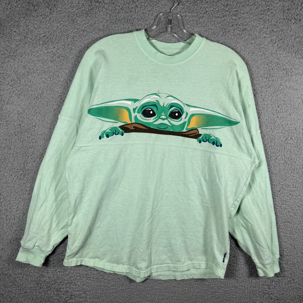 Disney Star Wars The Mandalorian Grogu Baby Yoda Spirit Jersey Mint Green L